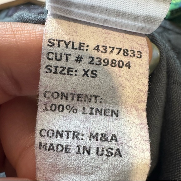 Cut Loose Button Up Shirt Floral Linen Lagenlook Beach Relaxed Fit XS - Picture 6 of 6